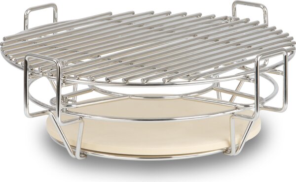 Sistema di cottura BBQ-Toro per Kamado Ø 39 cm, sistema di affumicatura in acciaio inox a 3 livelli, accessori Kamado