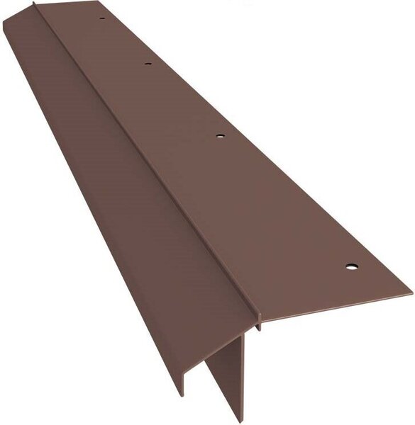 Profilo di grondaia in alluminio Renoplast K10R pavimento in resina, profilo 200 cm, marrone