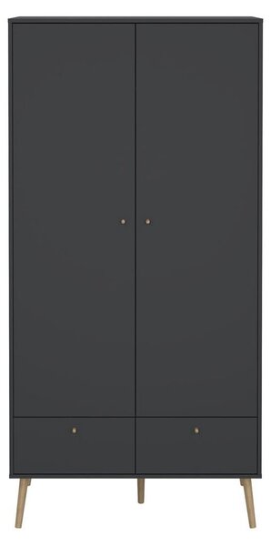 Calicosy - Armadio 2 ante e 2 cassetti con gambe in legno H200,1 cm - TARP
