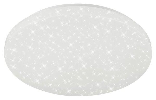 BRILONER - Lampada da bagno a LED, lampada da bagno con decorazione a stella, plafoniera 18 watt, IP44, 2200 lumen, 4000 Kelvin, bianco, 385x75mm (DxH), 2360-016 [classe energetica E]