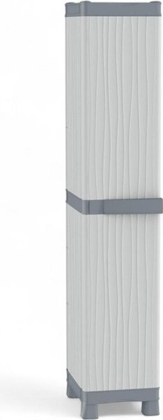 Armadio portascope alto in materiale termoplastico resistente alla pioggia con 6 vaschette interne regolabili grigio chiaro
