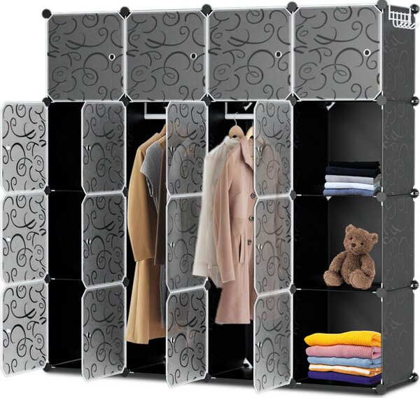 Clanmacy armadio scarpiera fai da te con mazza di gomma Scaffale multifunzionale 16 cubi