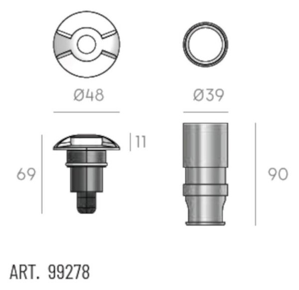 Faretto incasso sovil hangar 99278 09 led ip67 acciaio carrabile - Sovil Illuminazione