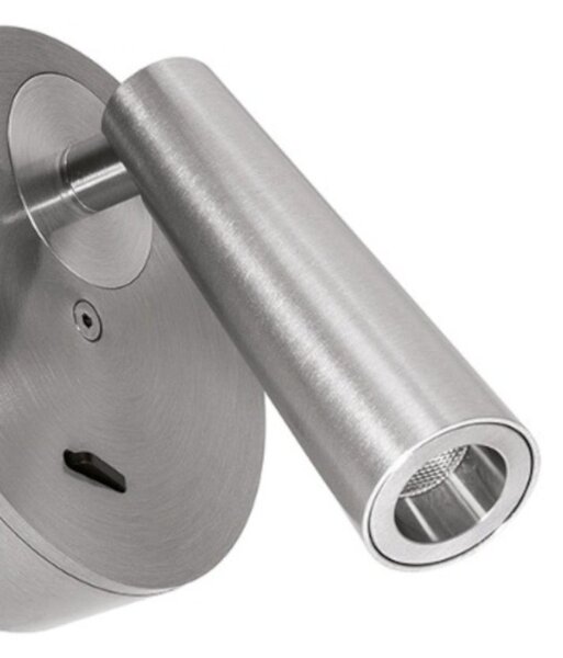 Applique moderno gea led gap583 led alluminio nickel metacrilato orientabile - Gea Led
