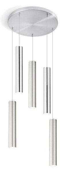 Lampadario moderno perenz shot 8032 cr 8492 al 8492 cr gu10 led cromo lucido spazzolato multiluce - Perenz