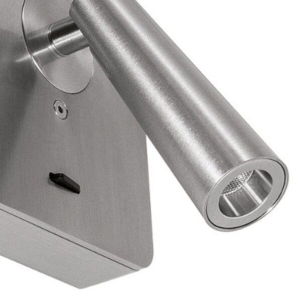 Applique moderno gea led gap593 led alluminio nickel metacrilato orientabile - Gea Led