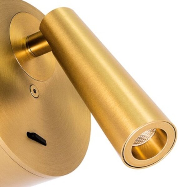 Applique classico gea led gap582 led alluminio oro metacrilato orientabile - Gea Led