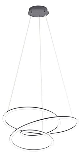 Lampadario moderno perenz spira 8150 gm lc led dim 3000k 5500lm grigio metallizzato - Perenz