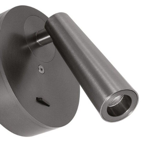 Applique moderno gea led gap584 led alluminio nickel scuro metacrilato orientabile - Gea Led