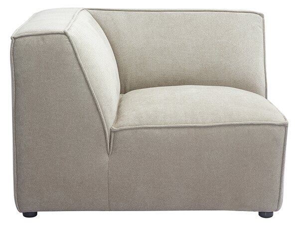 Modulo angolare centrale per divano in tessuto ciniglia testurato beige SPLIT