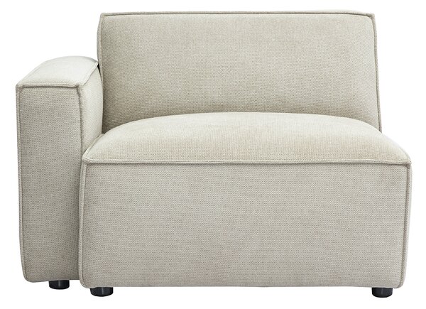 Modulo angolare sinistro per divano in tessuto ciniglia beige SPLIT