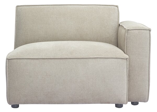 Modulo d'angolo destro per divano in tessuto ciniglia beige SPLIT