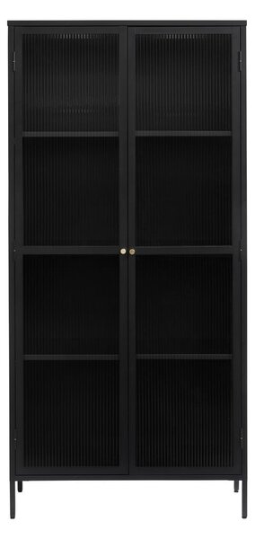 Vetrina in metallo nero 90x190 cm Bronco - Unique Furniture