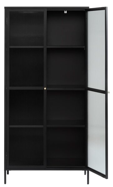 Vetrina in metallo nero 90x190 cm Bronco - Unique Furniture