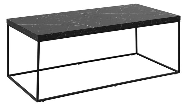 Tavolino nero con piano in marmo 55x110 cm Barossa - Actona