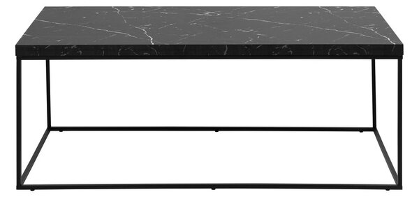 Tavolino nero con piano in marmo 55x110 cm Barossa - Actona