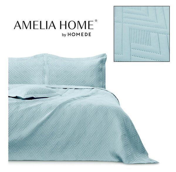 Copriletto azzurro in microfibra con rivestimento trapuntato 220x240 cm Ophelia – Restilo