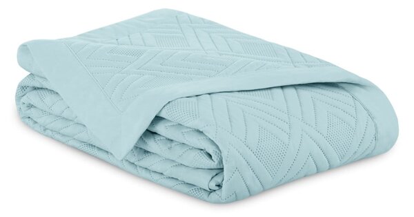Copriletto azzurro in microfibra con rivestimento trapuntato 220x240 cm Ophelia – Restilo