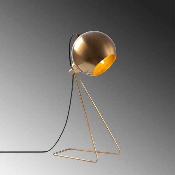 Lampada da tavolo color rame con paralume in metallo (altezza totale 45 cm) Oala – Opviq lights