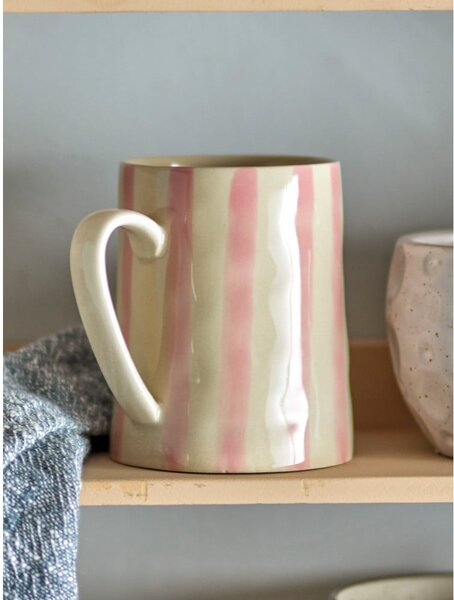 Tazza in gres bianco e rosa da 440 ml Begonia - Bloomingville
