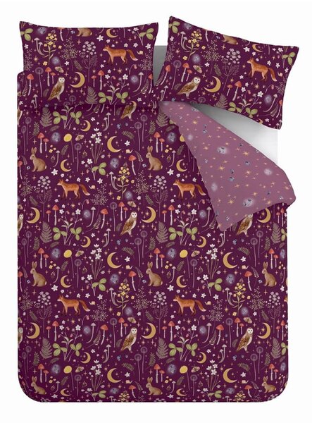 Biancheria da letto viola estesa per letto matrimoniale 230x220 cm Enchanted Twilight - Catherine Lansfield
