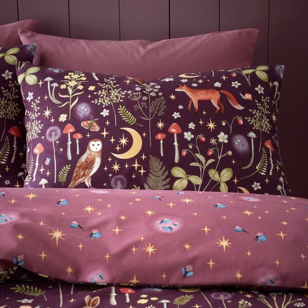 Biancheria da letto viola estesa per letto matrimoniale 230x220 cm Enchanted Twilight - Catherine Lansfield