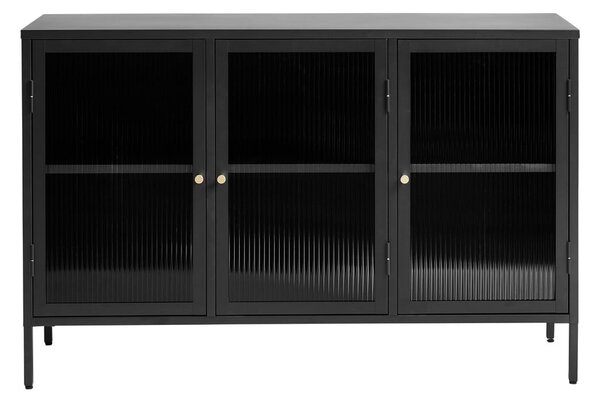 Vetrina in metallo nero 132x85 cm Bronco - Unique Furniture