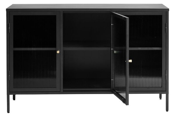 Vetrina in metallo nero 132x85 cm Bronco - Unique Furniture