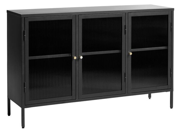 Vetrina in metallo nero 132x85 cm Bronco - Unique Furniture