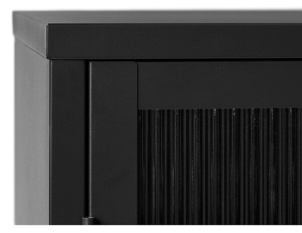 Vetrina in metallo nero 132x85 cm Bronco - Unique Furniture