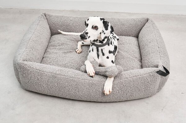 Cuccia per cani grigia in bouclé 71x91 cm Senso Pebble M - MiaCara