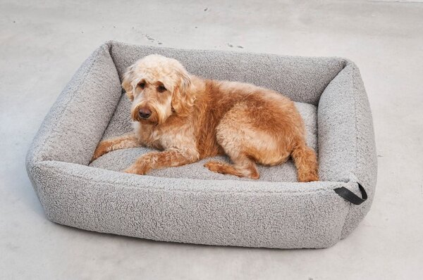 Cuccia per cani grigia in bouclé 71x91 cm Senso Pebble M - MiaCara
