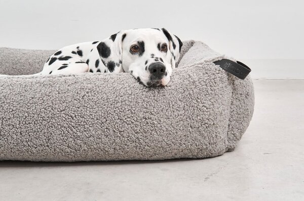 Cuccia per cani grigia in bouclé 71x91 cm Senso Pebble M - MiaCara