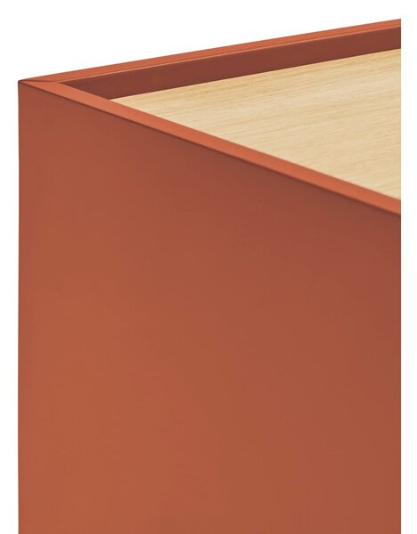 Tavolo TV in rovere color mattone naturale 180x45 cm Otto - Teulat