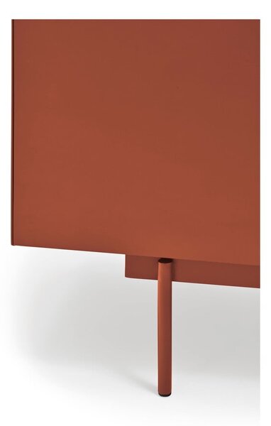 Tavolo TV in rovere color mattone naturale 180x45 cm Otto - Teulat