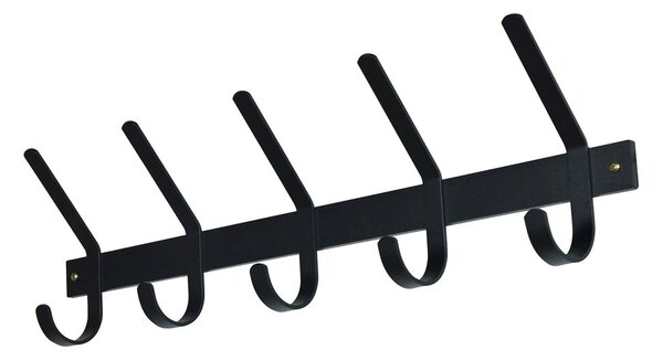 Attaccapanni da parete nero in metallo 70 cm Dexter – Spinder Design