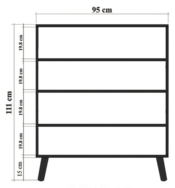 Mobiletto bianco 95x111 cm Multilux - Kalune Design