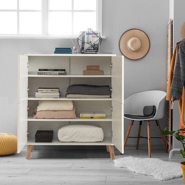 Mobiletto bianco 95x111 cm Multilux - Kalune Design
