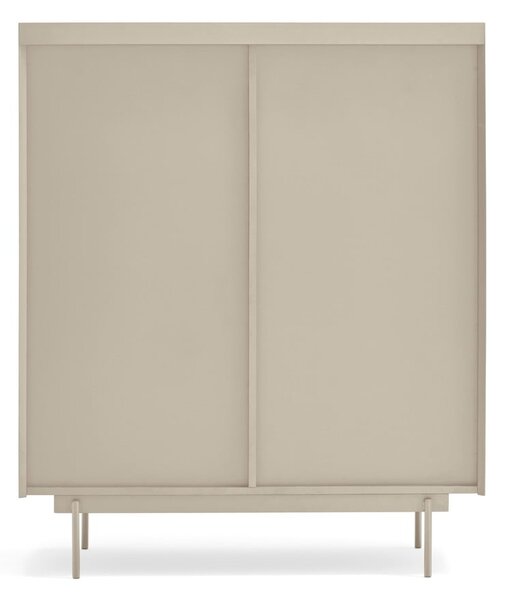 Cassettiera alta beige/naturale in rovere 100x45 cm Otto - Teulat