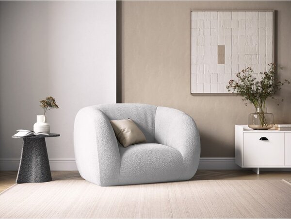 Poltrona grigio chiaro in tessuto bouclé Essen - Cosmopolitan Design