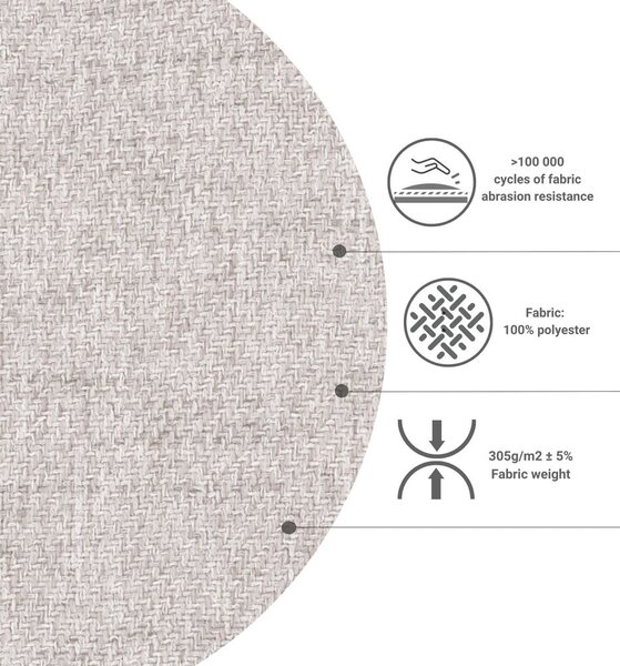 Letto boxspring con contenitore in beige-naturale 180x200 cm Faro - Maison de Rêve