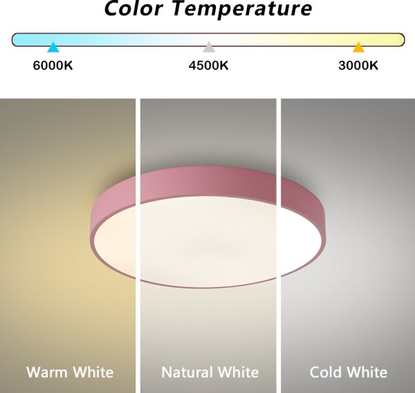 Brilagi - Plafoniera LED dimmerabile POOL LED/36W/230V 3000-6000K 30 cm rosa+telecomando