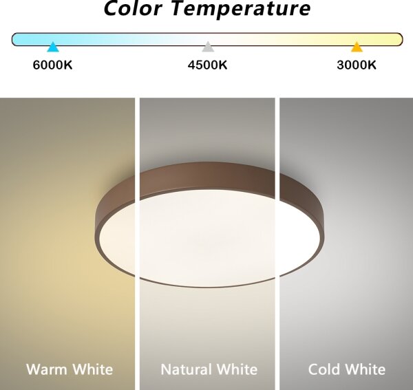 Brilagi - plafoniera LED dimmerabile POOL LED/36W/230V 3000-6000K 30 cm marrone+telecomando
