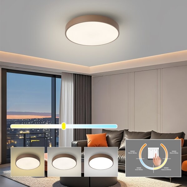 Brilagi - Plafoniera LED POOL LED/36W/230V 3000/4000/6000K 30 cm marrone