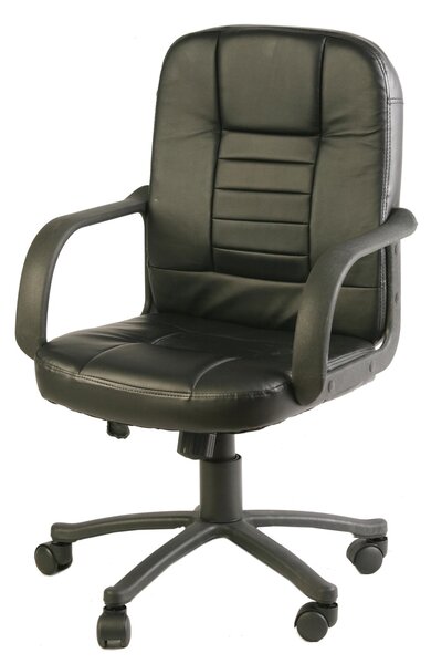 Poltrona direzionale con braccioli elevazione a gas 48x52xh 88 cm min- max 99 cm peso kg 15 colore nero