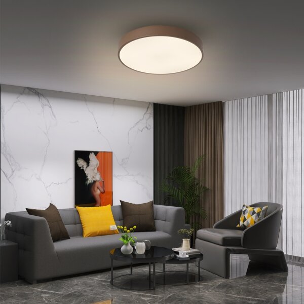 Brilagi - Plafoniera LED dimmerabile POOL LED/48W/230V 3000-6000K 40 cm marrone+telecomando