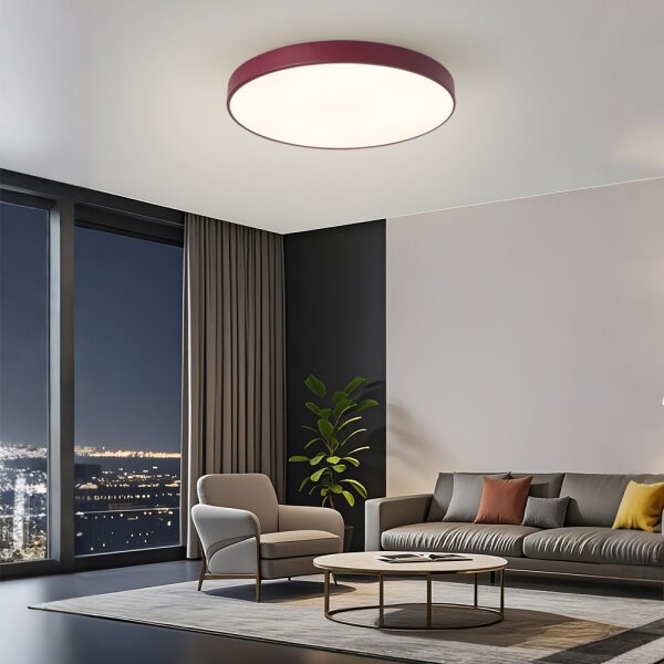 Brilagi-LED Dimmerabile lampada da soffitto POOL LED/60W/230V 3000-6000K 60 cm bordeaux+telecomando