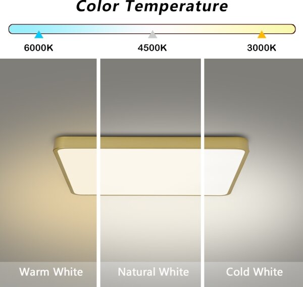 Brilagi-LED Plafoniera dimmerabile POOL LED/36W/230V 3000-6000K 40x40 cm dorata + telecomando incluso