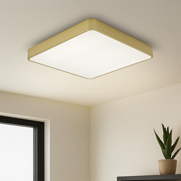 Brilagi-LED Plafoniera dimmerabile POOL LED/36W/230V 3000-6000K 40x40 cm dorata + telecomando incluso