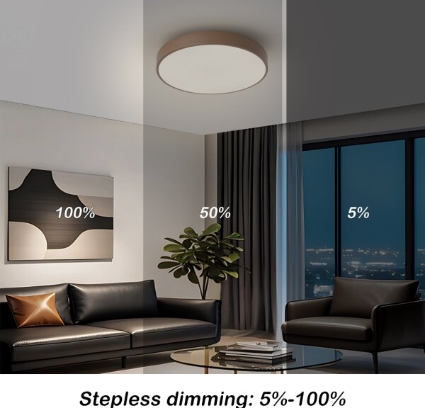 Brilagi - plafoniera LED dimmerabile POOL LED/36W/230V 3000-6000K 30 cm marrone+telecomando
